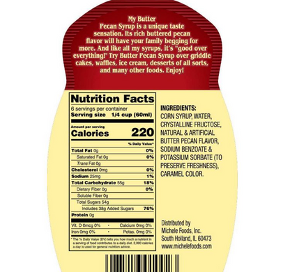Syrup Nutrition facts